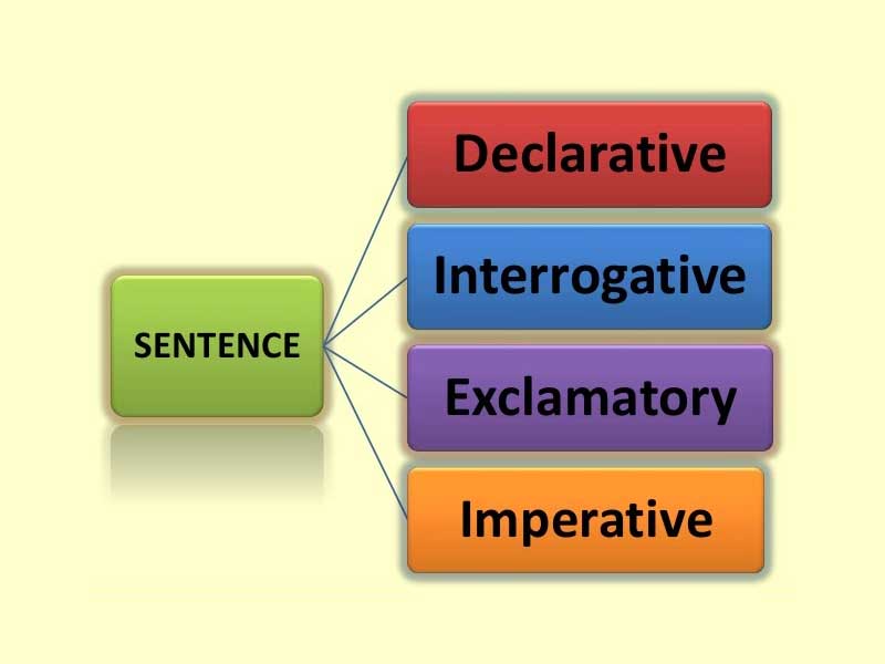 انواع جمله در انگلیسی
